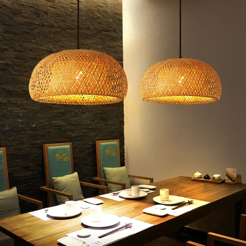 Wicker Pendant Shade - Bamboe Lantaarn 26 cm Hanglamp Natuurlijke