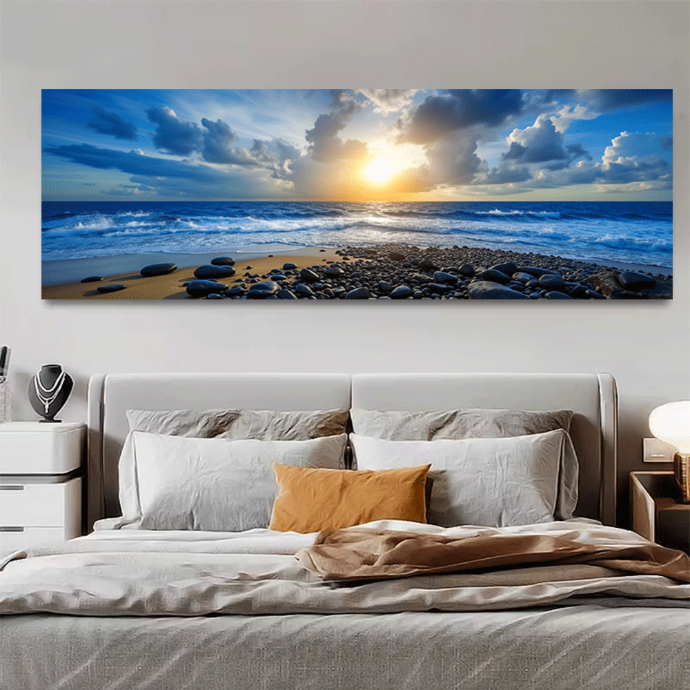Interior Design Apartment - 1PC-Canvas poster ingelijste oceaan zonsondergang strand