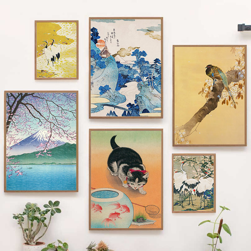 Interior Design Apartment - Japanse Katsushika Hokusai Canvas Schilderij Wall
