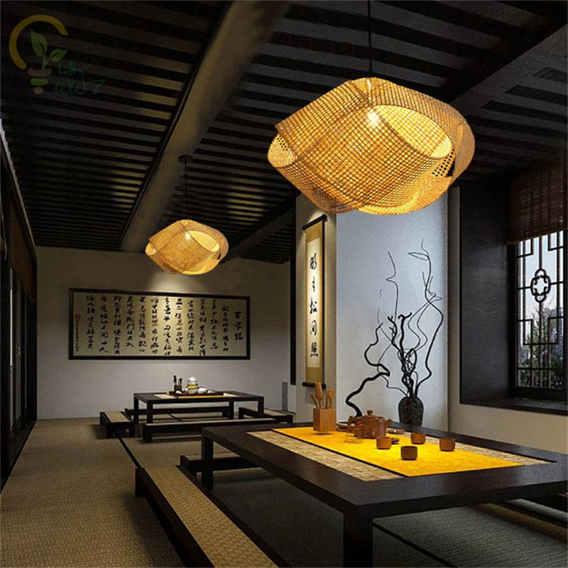 Wicker Pendant Shade - Nieuwe Chinese Bamboe Rieten Rotan Cloud