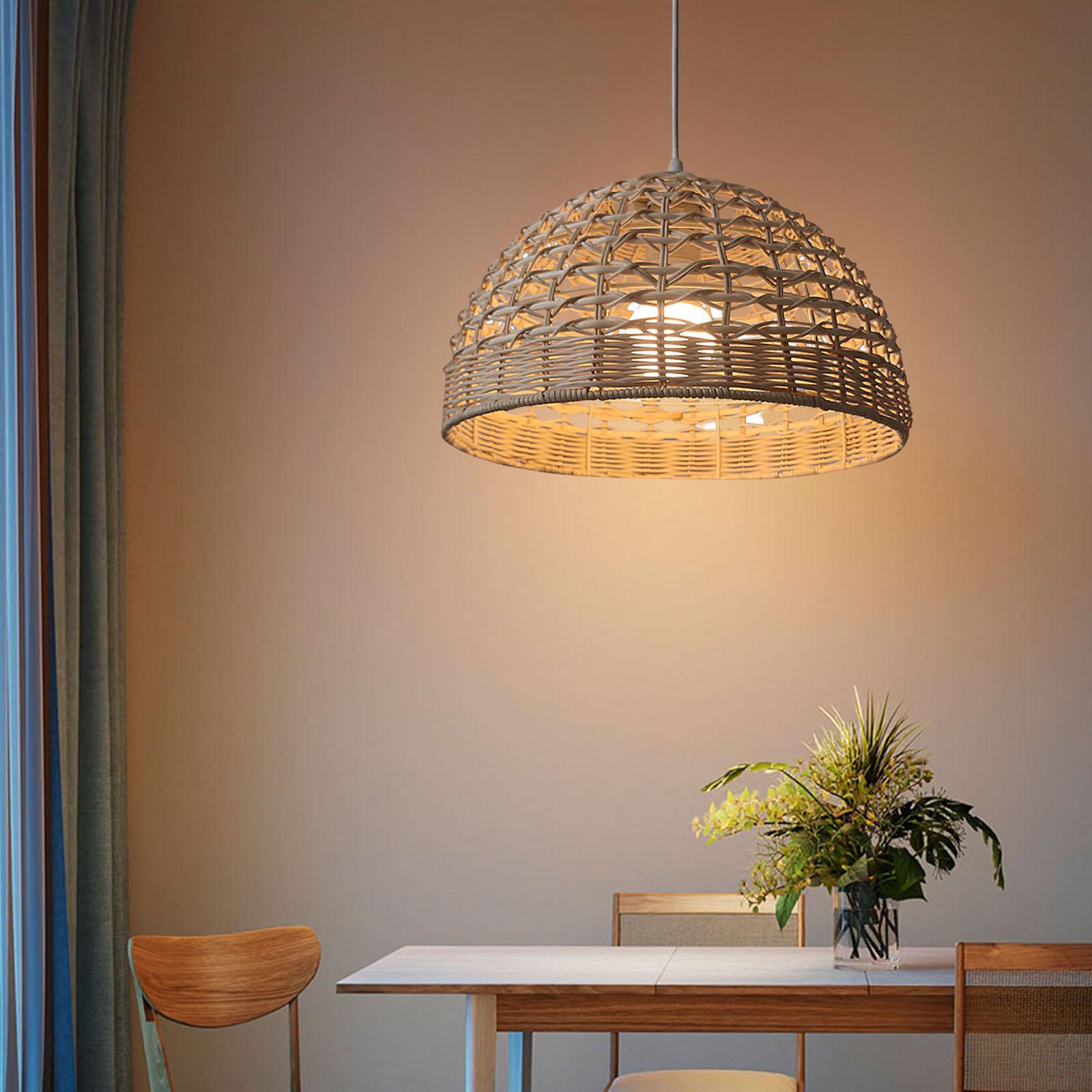 Rotan lampenkap Rieten hanglam - Wicker Pendant Shade recensie en prijs