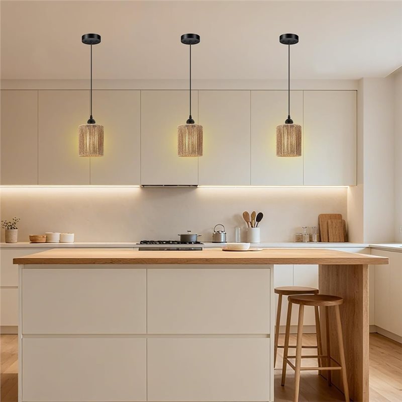 ABKL-handgeweven rieten kap va - Wicker Pendant Shade recensie en prijs