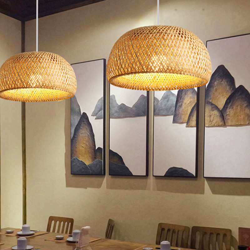 Bamboe Lantaarn 26 cm Hanglamp - Wicker Pendant Shade recensie en prijs