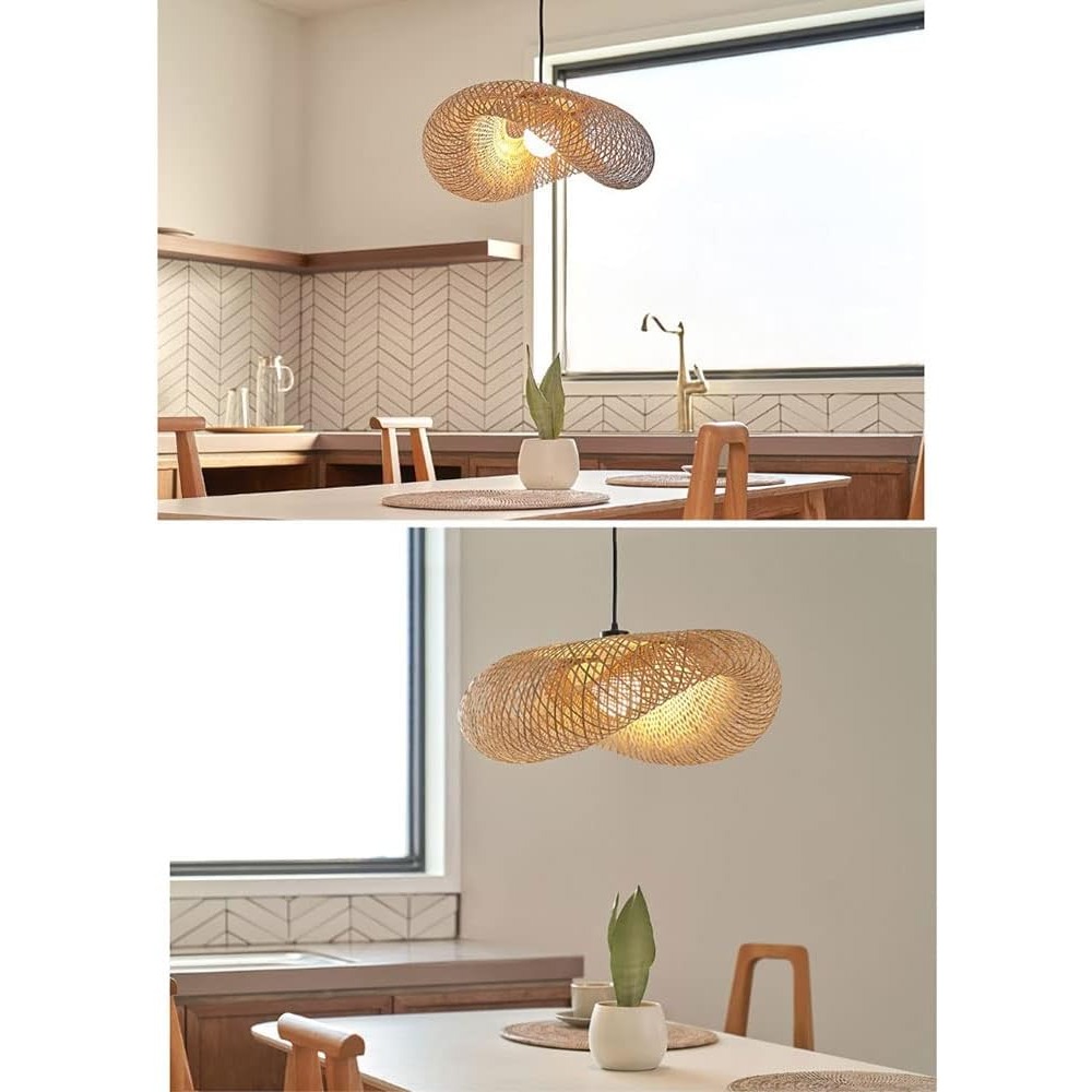 40/50/60 Cm E26/E27 Rieten Gew - Wicker Pendant Shade recensie en prijs