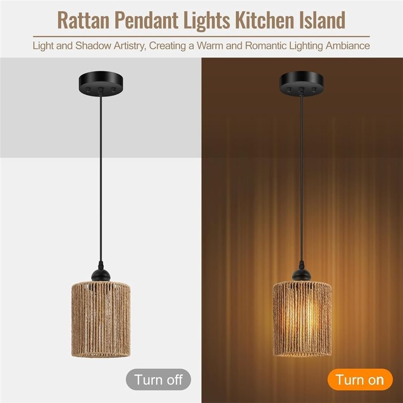 T19C 2-pack handgeweven rieten - Wicker Pendant Shade recensie en prijs