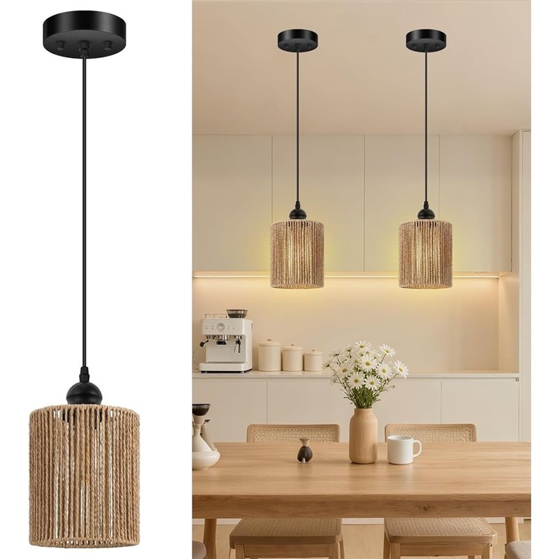 T19C 2-pack handgeweven rieten - Wicker Pendant Shade recensie en prijs