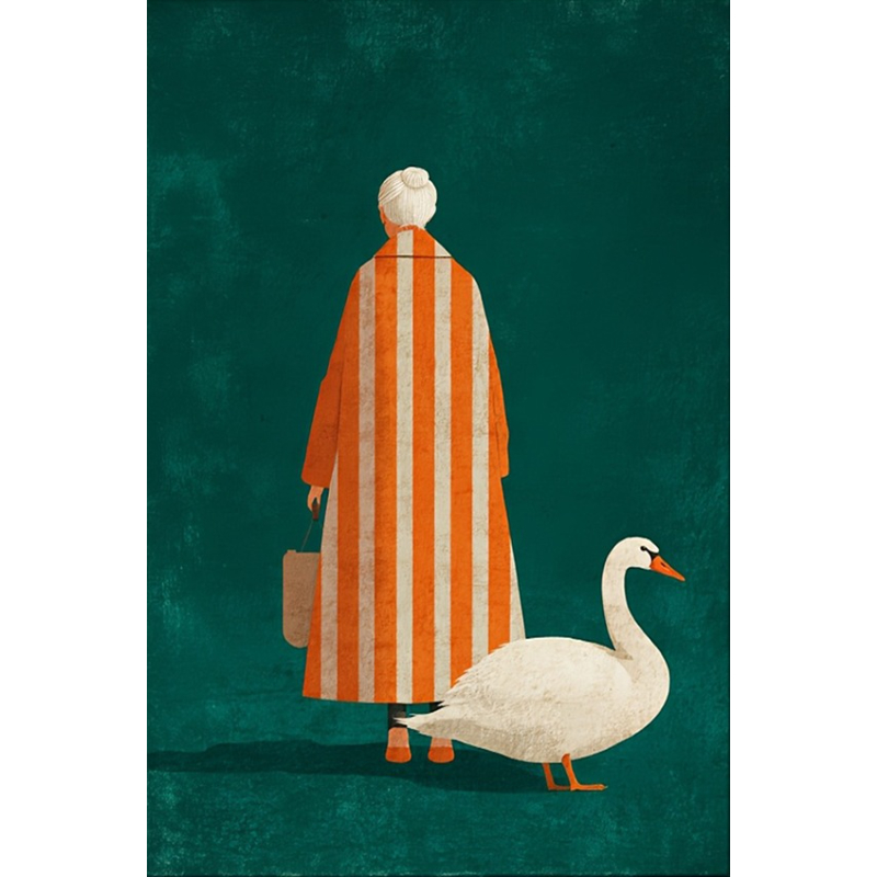 Figuur in oranje wit gestreept - Interior Design House recensie en prijs
