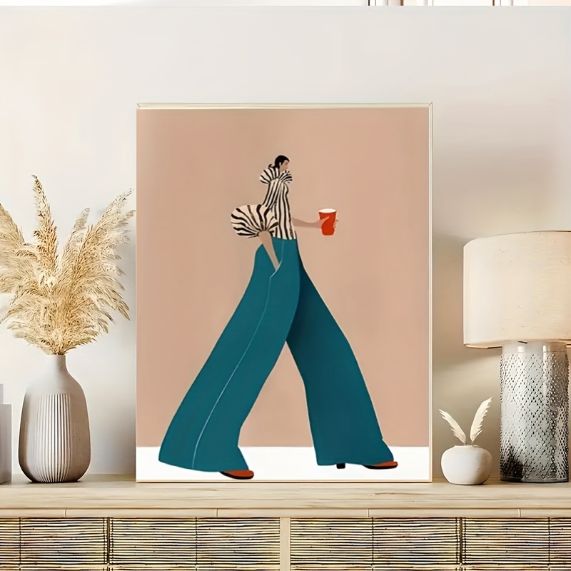 Modieuze blauwe broek vrouw po - Interior Design House recensie en prijs