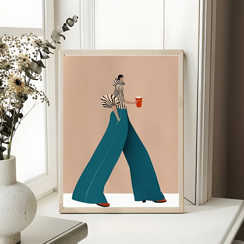 Modieuze blauwe broek vrouw po - Interior Design House recensie en prijs